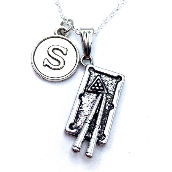 Billiards Pool Table Necklace May Be Personalized - Picture 4 of 7